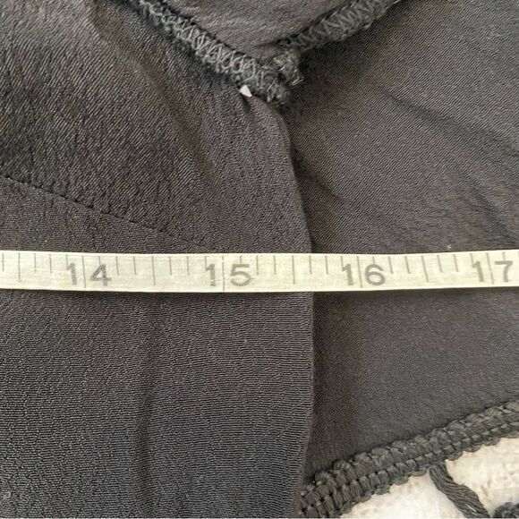 Blue Rain one shoulder top w/Pom Pom fringe black size small women - Picture 6 of 11